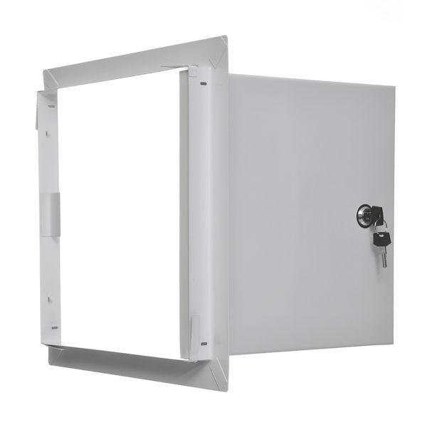 Люк ревизионный стальной 442х442 мм накладной с замком