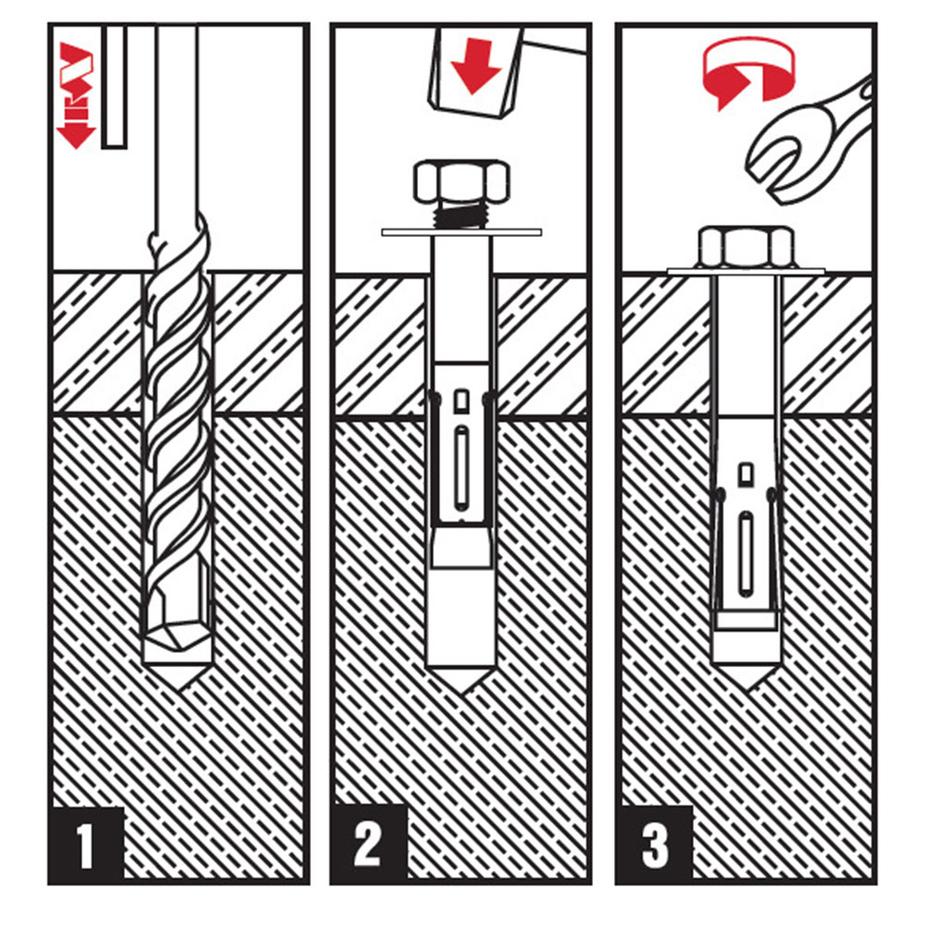 Анкерный болт Hilti HLC-H для бетона 10х100 мм (15 шт.) Анкерный болт Hilti HLC-H для бетона 10х100 мм (15 шт.)