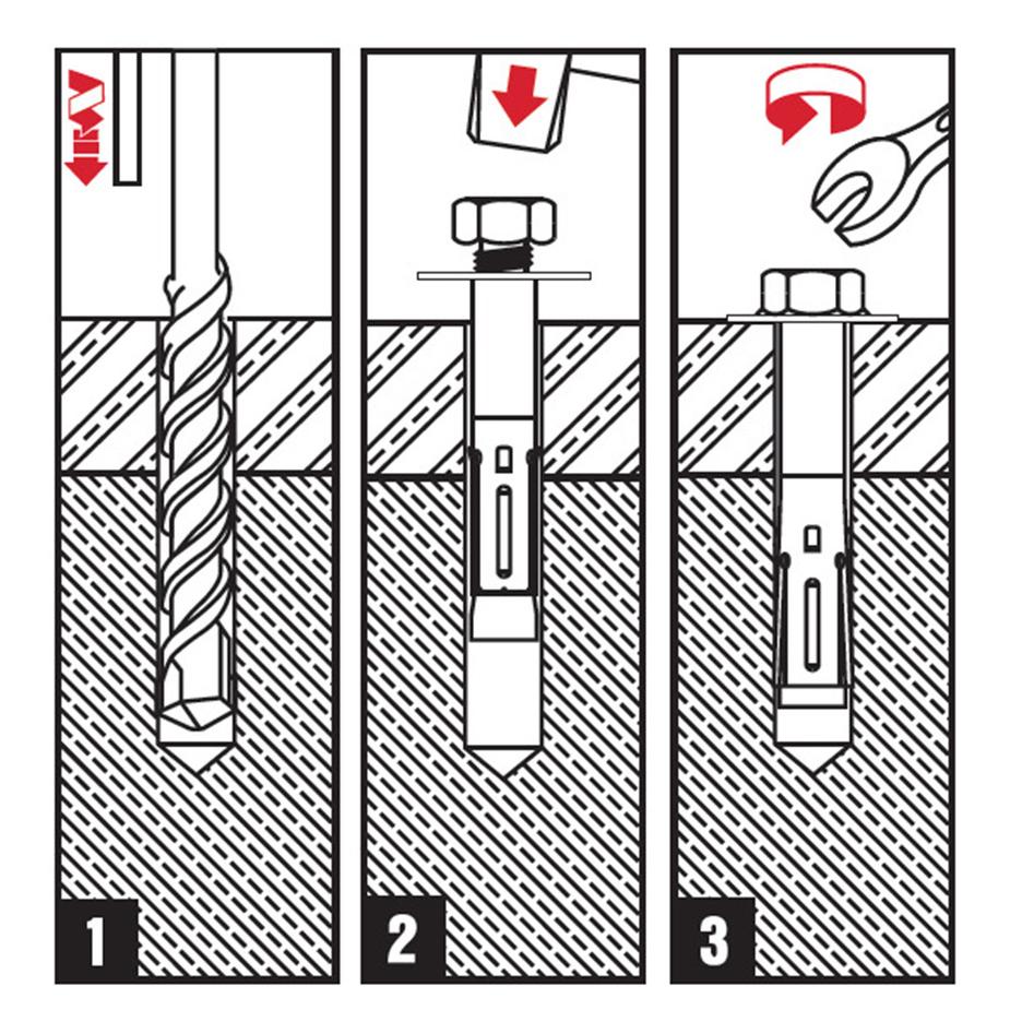 Анкерный болт Hilti HLC-H для бетона 16х100 мм (5 шт.) Анкерный болт Hilti HLC-H для бетона 16х100 мм (5 шт.)
