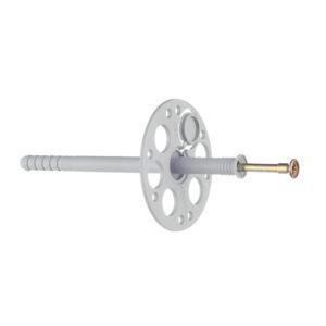 Дюбель для теплоизоляции 8х120 мм металлический гвоздь с термоголовкой (250 шт.)