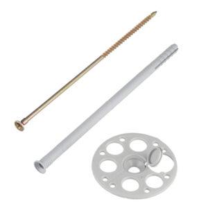 Дюбель для теплоизоляции 8х160 мм металлический гвоздь с термоголовкой (200 шт.)