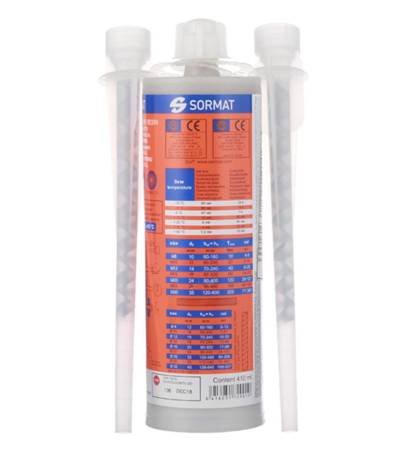 Химический анкер инжекционная масса 410 мл винилоэстровая смола Sormat Химический анкер инжекционная масса 410 мл винилоэстровая смола Sormat