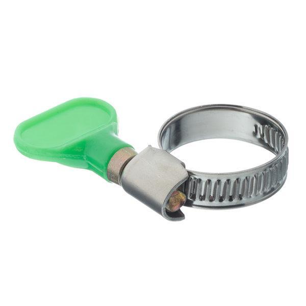 Хомут обжимной 16-25 мм нержавеющая сталь с бабочкой