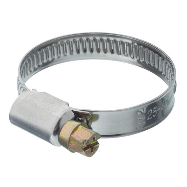 Хомут обжимной 25-40 мм нержавеющая сталь (2 шт.)