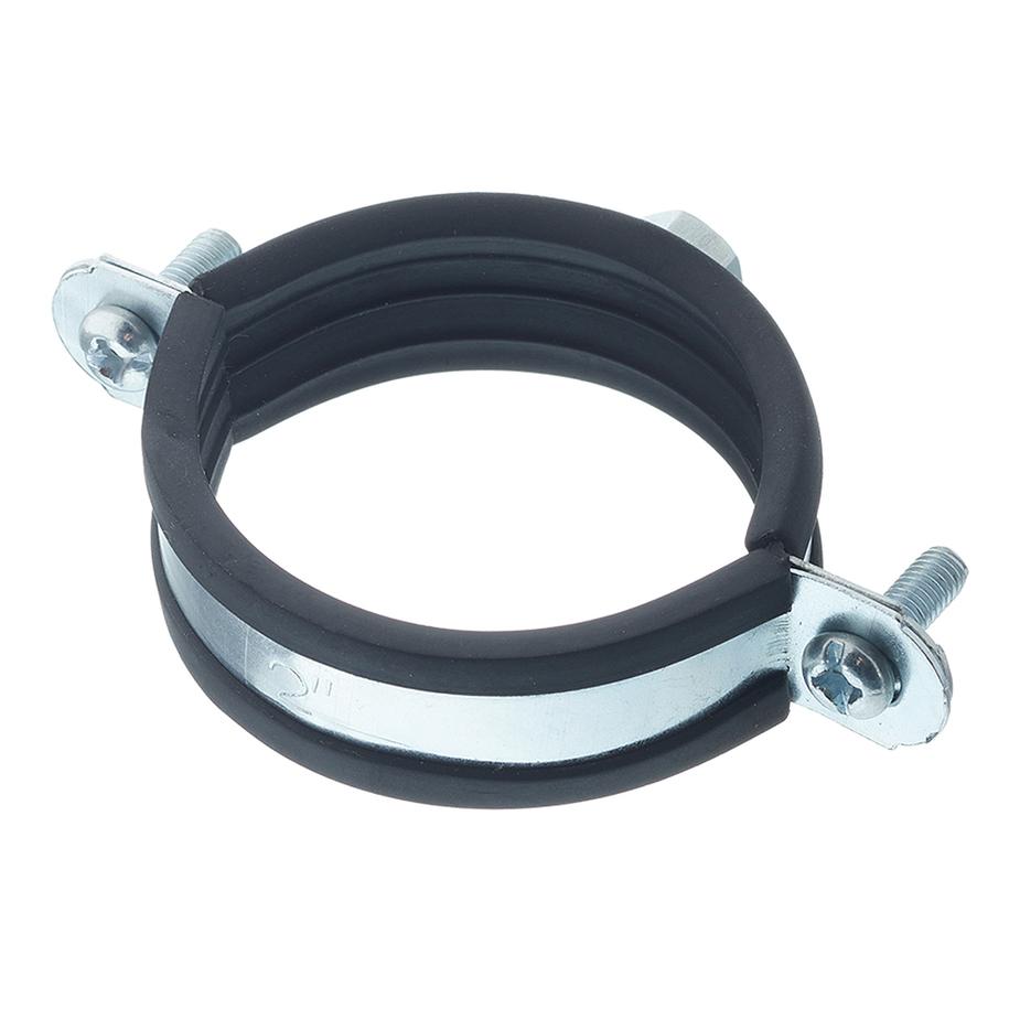 Хомут сантехнический 2 60-64 мм оцинкованная сталь со шпилькой и дюбелем Хомут сантехнический 2 60-64 мм оцинкованная сталь со шпилькой и дюбелем