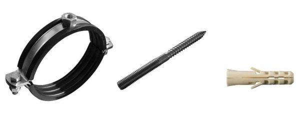 Хомут сантехнический 3/4 25-28 мм оцинкованная сталь со шпилькой и дюбелем (2 шт.) Хомут сантехнический 3/4 25-28 мм оцинкованная сталь со шпилькой и дюбелем (2 шт.)