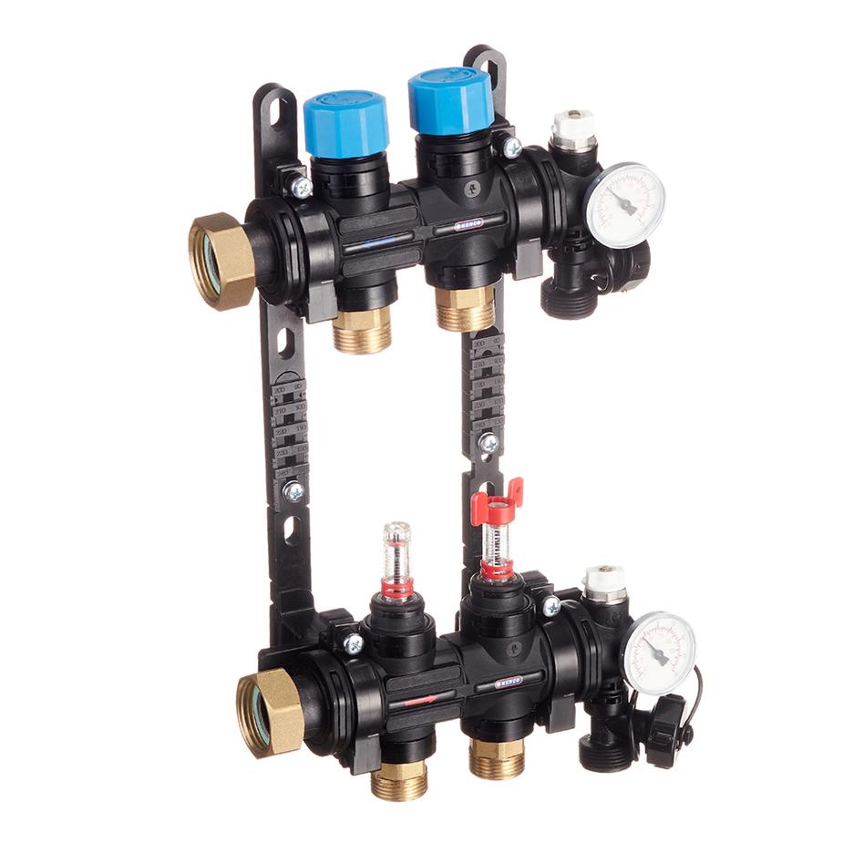 Коллекторная группа Henco (UFH-0605MDK02-03L) 1 ВР(г) х 2 выхода 3/4 НР(ш) ЕК х 1 ВР(г) с расходомерами композитная Коллекторная группа Henco (UFH-0605MDK02-03L) 1 ВР(г) х 2 выхода 3/4 НР(ш) ЕК х 1 ВР(г) с расходомерами композитная