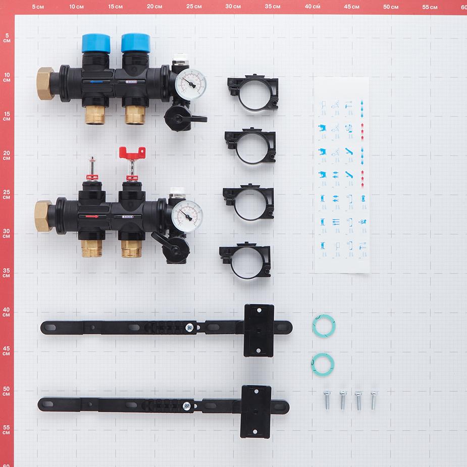 Коллекторная группа Henco (UFH-0605MDK02-03L) 1 ВР(г) х 2 выхода 3/4 НР(ш) ЕК х 1 ВР(г) с расходомерами композитная Коллекторная группа Henco (UFH-0605MDK02-03L) 1 ВР(г) х 2 выхода 3/4 НР(ш) ЕК х 1 ВР(г) с расходомерами композитная