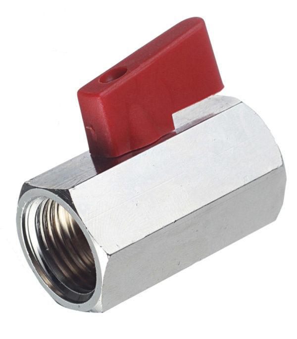 Кран шаровой латунный 1/2 ВР(г) х 1/2 ВР(г) мини прямой Кран шаровой латунный 1/2 ВР(г) х 1/2 ВР(г) мини прямой