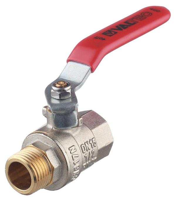 Кран шаровой латунный VALTEC Base (VT.215.N.04) 1/2 ВР(г) х 1/2 НР(ш) ручка прямой