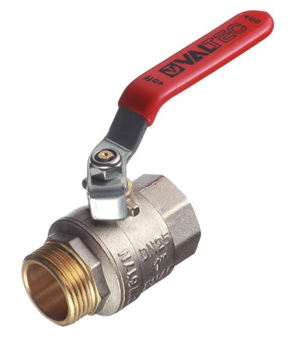 Кран шаровой латунный VALTEC Base (VT.215.N.06) 1 ВР(г) х 1 НР(ш) ручка прямой