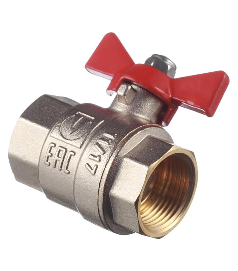 Кран шаровой латунный VALTEC Base (VT.217.N.05) 3/4 ВР(г) х 3/4 ВР(г) бабочка прямой Кран шаровой латунный VALTEC Base (VT.217.N.05) 3/4 ВР(г) х 3/4 ВР(г) бабочка прямой