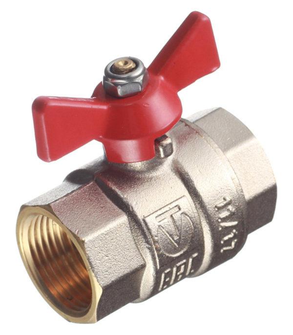 Кран шаровой латунный VALTEC Base (VT.217.N.05) 3/4 ВР(г) х 3/4 ВР(г) бабочка прямой Кран шаровой латунный VALTEC Base (VT.217.N.05) 3/4 ВР(г) х 3/4 ВР(г) бабочка прямой