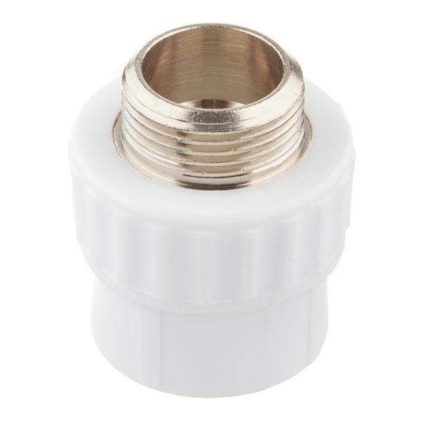 Муфта полипропиленовая 20 мм х 3/4 НР(ш) Муфта полипропиленовая 20 мм х 3/4 НР(ш)