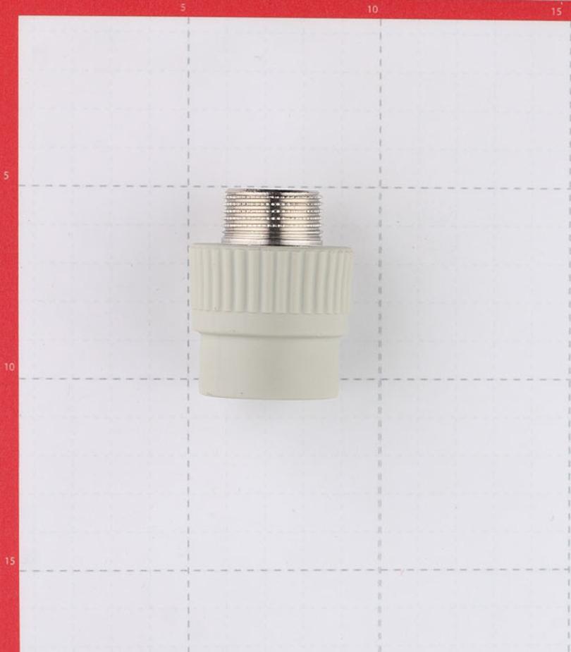 Муфта полипропиленовая FV-PLAST (215025) 25 мм х 3/4 НР(ш) серая Муфта полипропиленовая FV-PLAST (215025) 25 мм х 3/4 НР(ш) серая