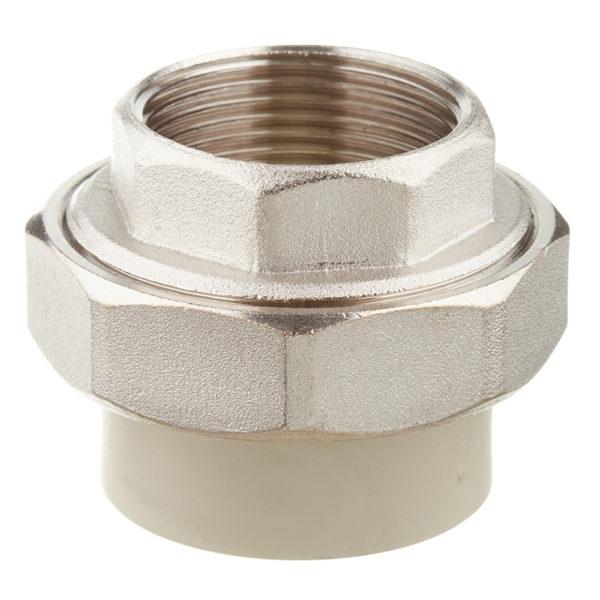 Муфта полипропиленовая FV-PLAST (236040) разъемная (американка) 40 мм х 1 1/4 ВР(г) серая