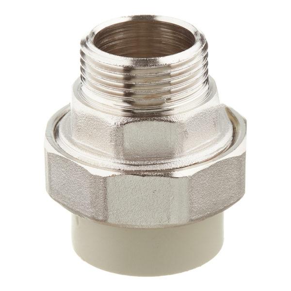 Муфта полипропиленовая FV-PLAST (237032) разъемная (американка) 32 мм х 1 НР(ш) серая