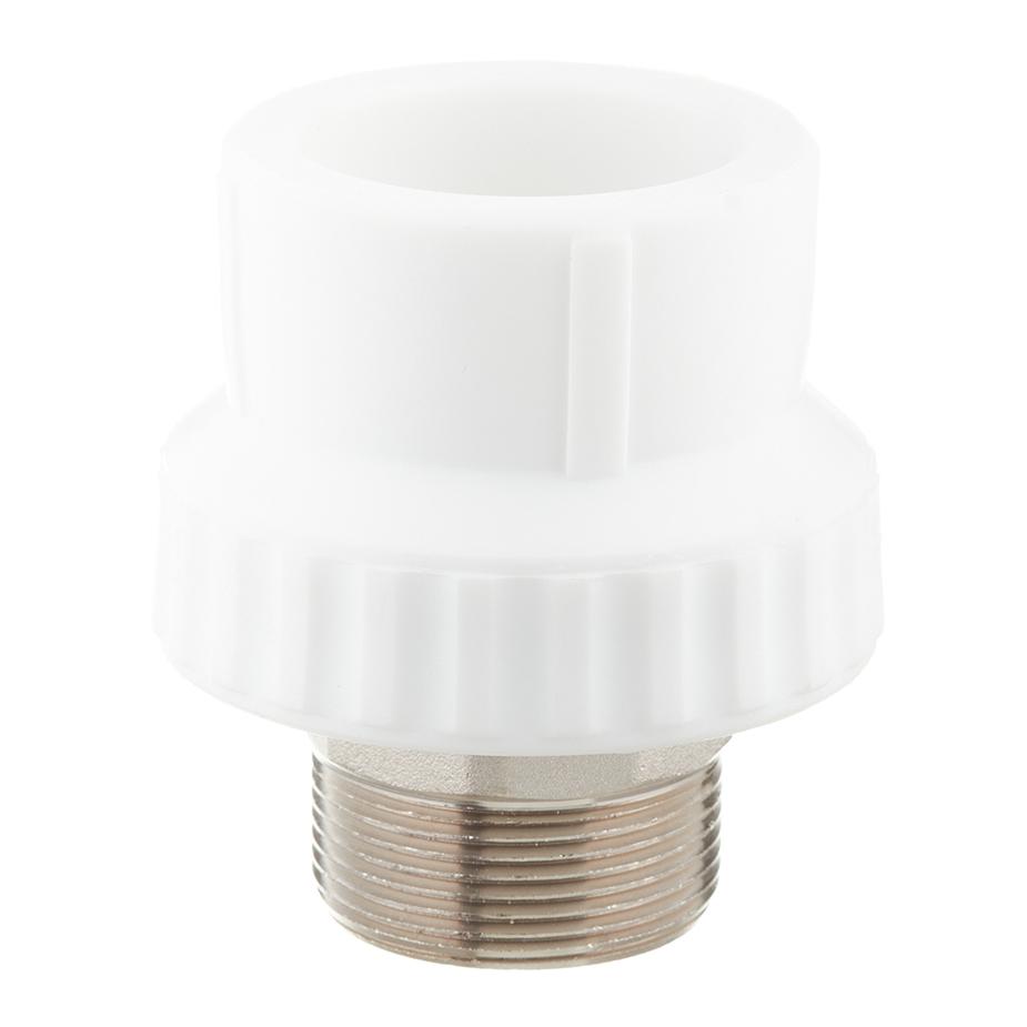 Муфта полипропиленовая под ключ 50 мм х 1 1/2 НР(ш) Муфта полипропиленовая под ключ 50 мм х 1 1/2 НР(ш)