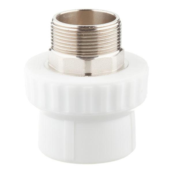 Муфта полипропиленовая под ключ 50 мм х 1 1/2 НР(ш) Муфта полипропиленовая под ключ 50 мм х 1 1/2 НР(ш)