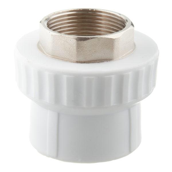 Муфта полипропиленовая под ключ 50 мм х 1 1/2 ВР(г) Муфта полипропиленовая под ключ 50 мм х 1 1/2 ВР(г)