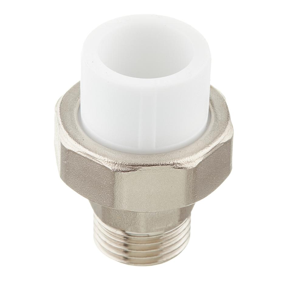 Муфта полипропиленовая разъемная (американка) 20 мм х 1/2 НР(ш) Муфта полипропиленовая разъемная (американка) 20 мм х 1/2 НР(ш)