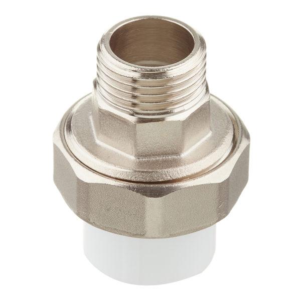 Муфта полипропиленовая разъемная (американка) 20 мм х 1/2 НР(ш) Муфта полипропиленовая разъемная (американка) 20 мм х 1/2 НР(ш)