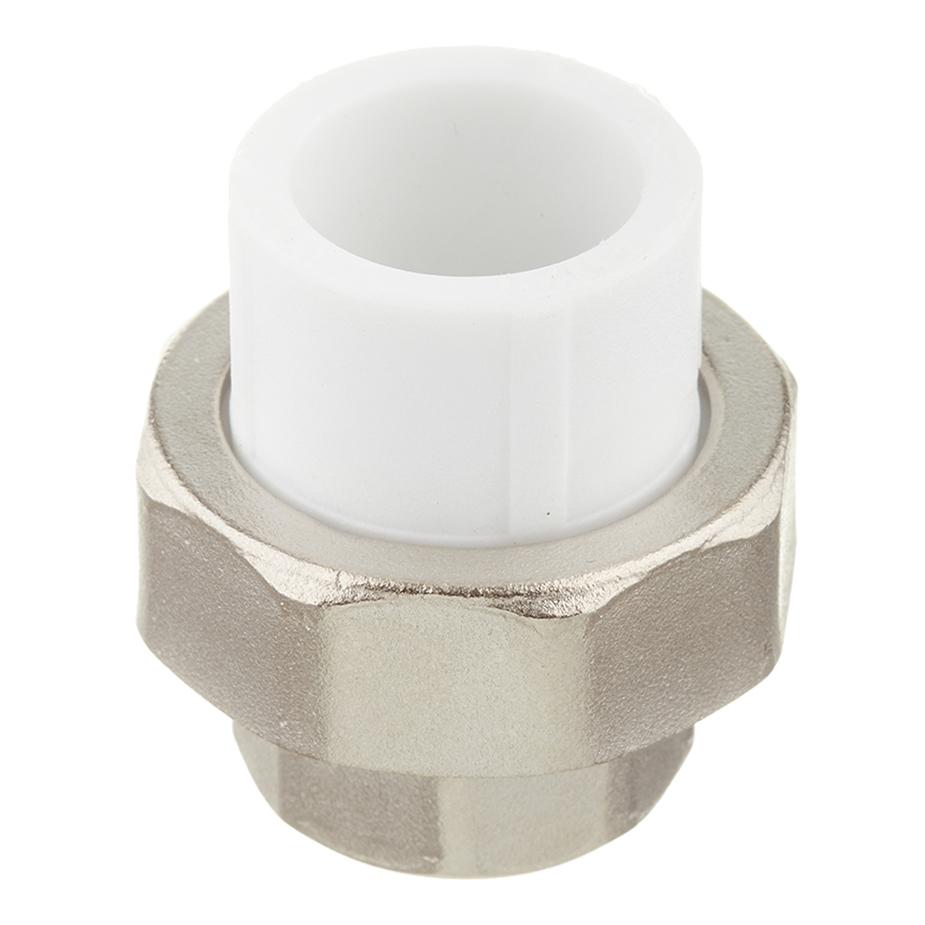 Муфта полипропиленовая разъемная (американка) 20 мм х 1/2 ВР(г) Муфта полипропиленовая разъемная (американка) 20 мм х 1/2 ВР(г)