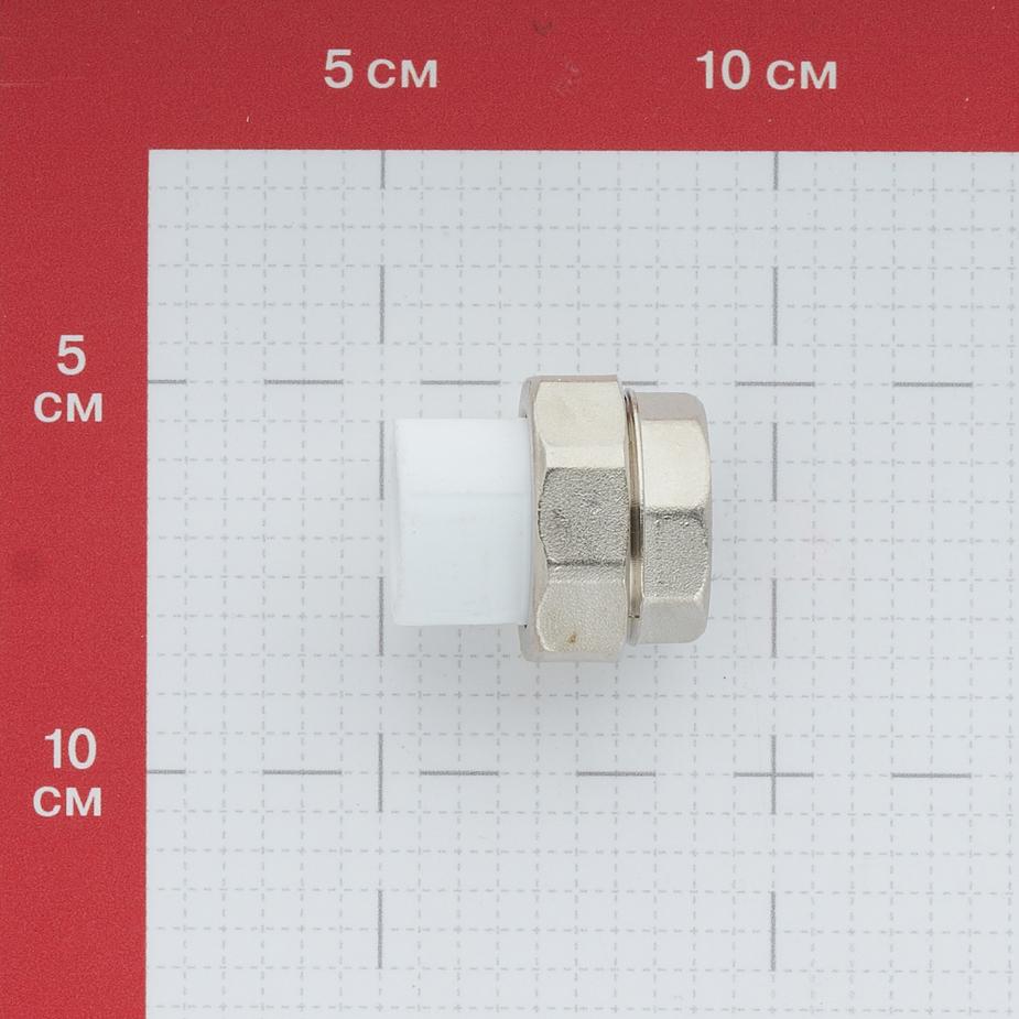 Муфта полипропиленовая разъемная (американка) 20 мм х 3/4 ВР(г) Муфта полипропиленовая разъемная (американка) 20 мм х 3/4 ВР(г)