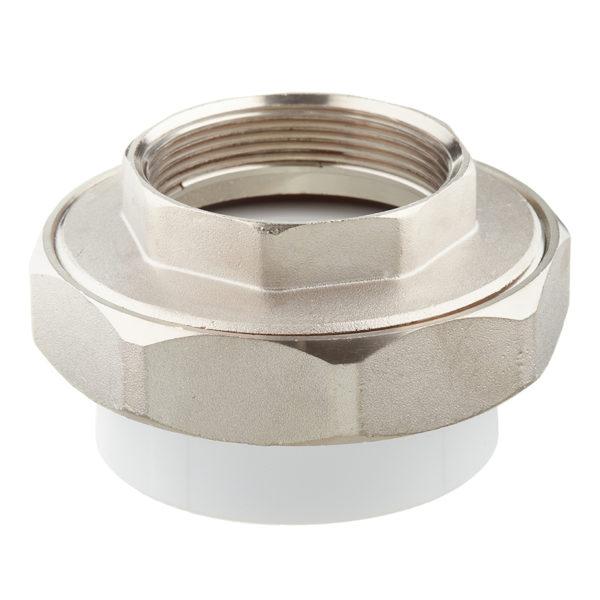 Муфта полипропиленовая разъемная (американка) 63 мм х 2 ВР(г) Муфта полипропиленовая разъемная (американка) 63 мм х 2 ВР(г)