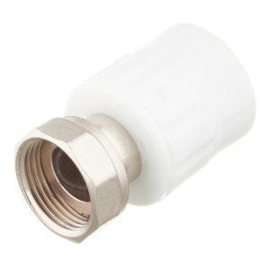 Муфта полипропиленовая с накидной гайкой 20 мм х 3/4 ВР(г)