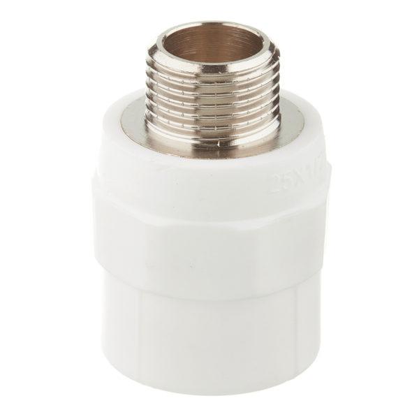 Муфта полипропиленовая VALTEC (VTp.701.0.02504) 25 мм х 1/2 НР(ш)