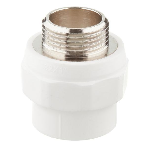 Муфта полипропиленовая VALTEC (VTp.701.0.03206) 32 мм х 1 НР(ш)