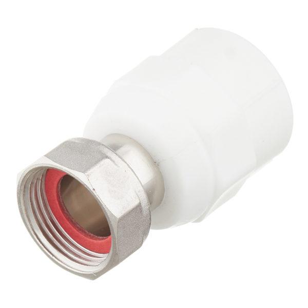 Муфта полипропиленовая VALTEC (VTp.708.0.02505) с накидной гайкой 25 мм х 3/4 ВР(г)