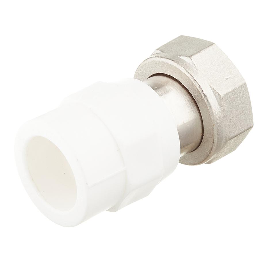 Муфта полипропиленовая VALTEC (VTp.708.0.02506) с накидной гайкой 25 мм х 1 ВР(г) Муфта полипропиленовая VALTEC (VTp.708.0.02506) с накидной гайкой 25 мм х 1 ВР(г)