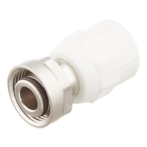 Муфта полипропиленовая VALTEC (VTp.708.E.02005) с накидной гайкой 20 мм х 3/4 ЕК под евроконус