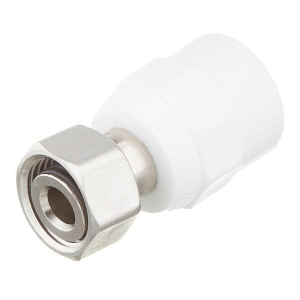 Муфта полипропиленовая VALTEC (VTp.708.K.02004) с накидной гайкой 20 мм х 1/2 ЕК под евроконус