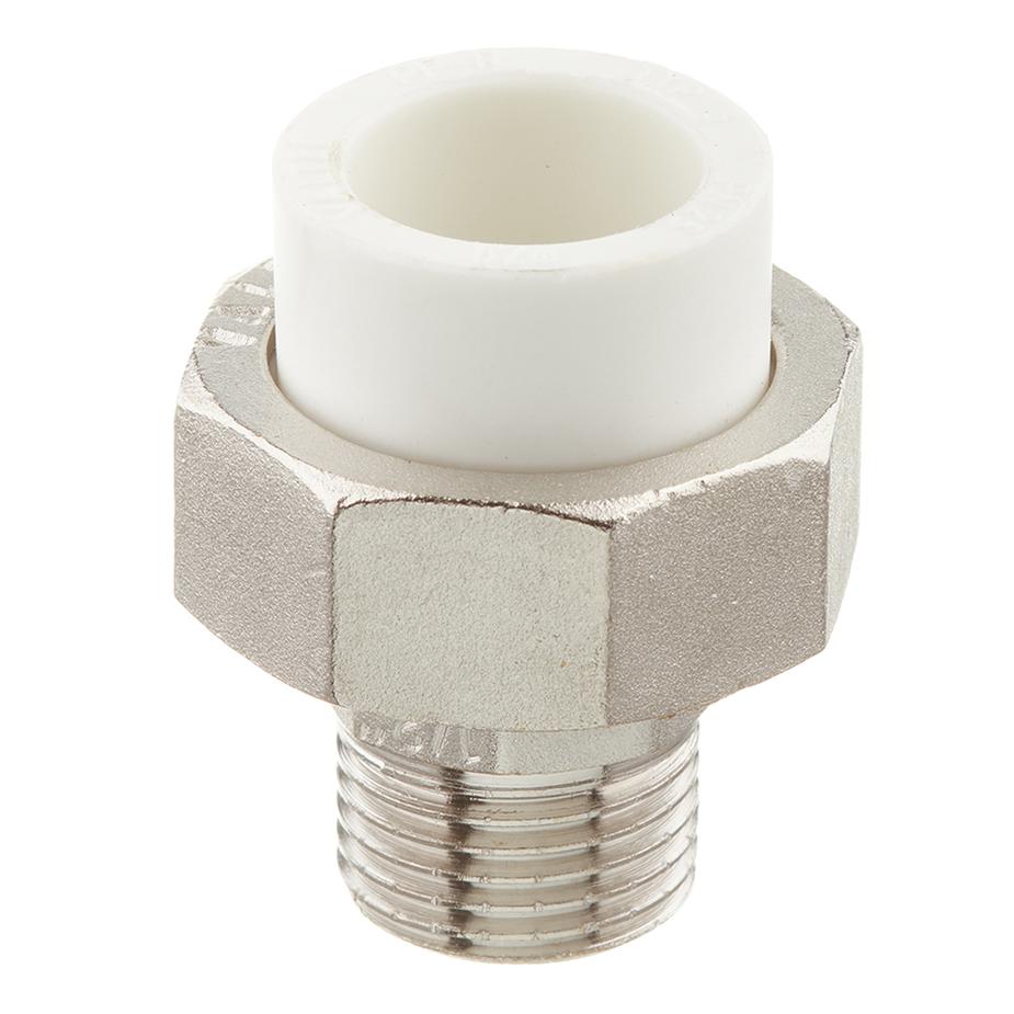 Муфта полипропиленовая VALTEC (VTp.761.0.02004) разъемная (американка) 20 мм х 1/2 НР(ш) Муфта полипропиленовая VALTEC (VTp.761.0.02004) разъемная (американка) 20 мм х 1/2 НР(ш)