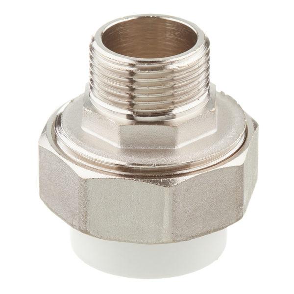 Муфта полипропиленовая VALTEC (VTp.761.0.02505) разъемная (американка) 25 мм х 3/4 НР(ш)