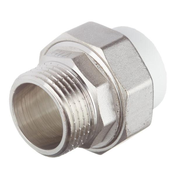 Муфта полипропиленовая VALTEC (VTp.761.0.02506) разъемная (американка) 25 мм х 1 НР(ш)