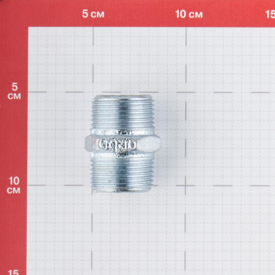 Ниппель Gebo (280-6V) 1 НР(ш) х 1 НР(ш) чугунный оцинкованный Ниппель Gebo (280-6V) 1 НР(ш) х 1 НР(ш) чугунный оцинкованный