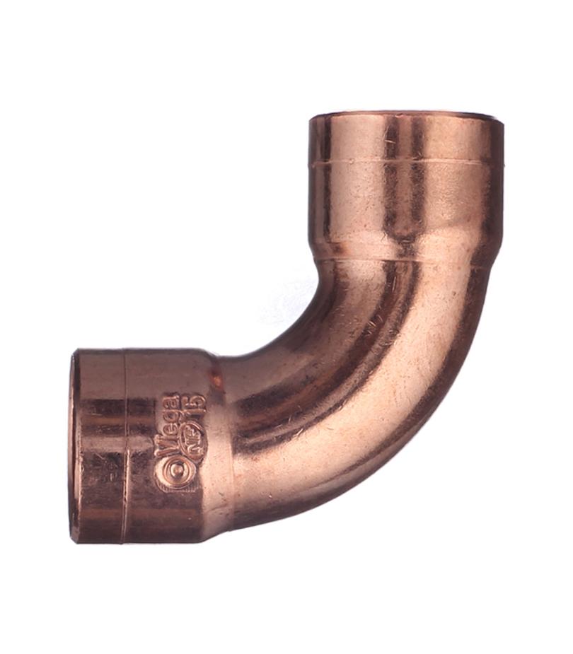 Отвод двухраструбный Viega под внутреннюю пайку 15 мм 90° медная Отвод двухраструбный Viega под внутреннюю пайку 15 мм 90° медная