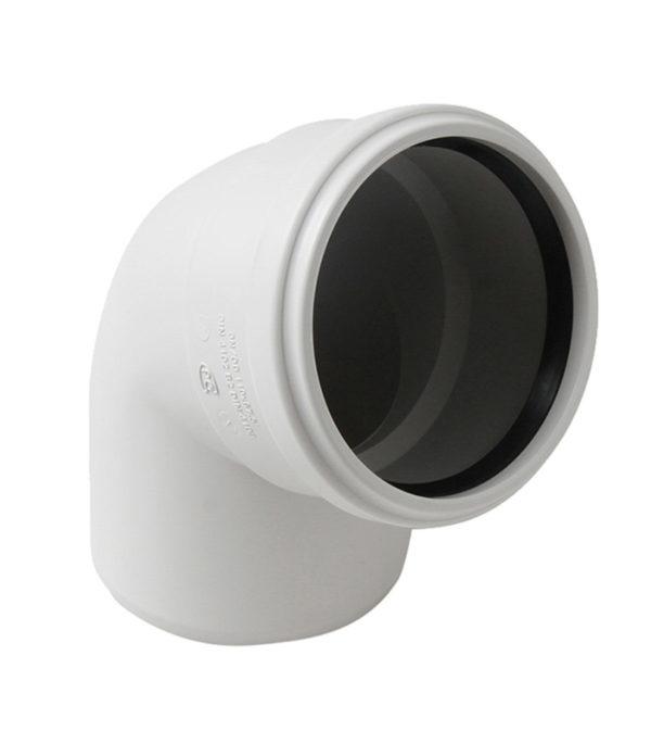 Отвод Pro Aqua Stilte Plus d110 мм 67° пластиковый шумопоглощающий для внутренней канализации