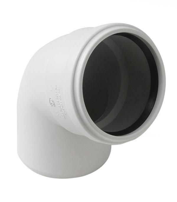 Отвод Pro Aqua Stilte Plus d58 мм 67° пластиковый шумопоглощающий для внутренней канализации