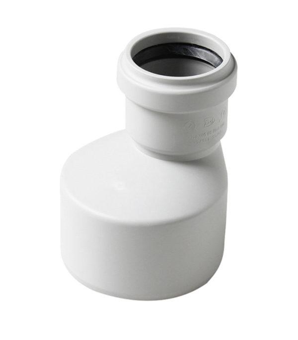Переходник Pro Aqua Stilte Plus d110х58 мм пластиковый эксцентрический шумопоглощающий для внутренней канализации