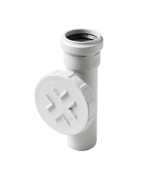 Ревизия Pro Aqua Stilte Plus d58 мм пластиковая шумопоглощающая с крышкой для внутренней канализации