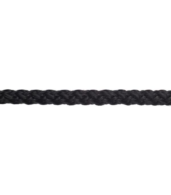 Шнур вязаный полипропиленовый 8 прядей черный d4 мм 50 м без сердечника