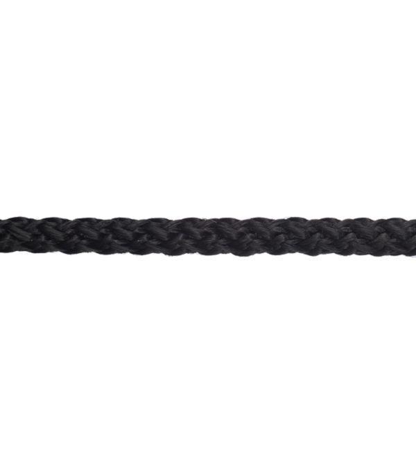 Шнур вязаный полипропиленовый 8 прядей черный d5 мм Шнур вязаный полипропиленовый 8 прядей черный d5 мм