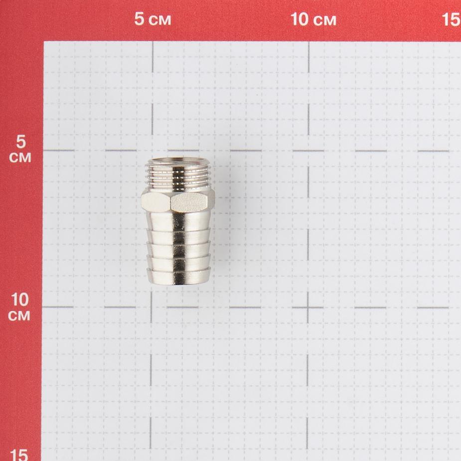 Штуцер для присоединения шланга 1/2 НР(ш) х 20 мм латунный Штуцер для присоединения шланга 1/2 НР(ш) х 20 мм латунный