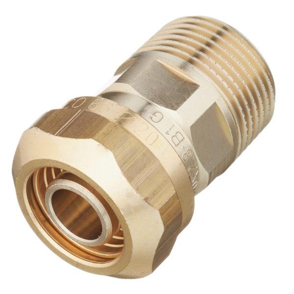 Штуцер зажимной Uponor Ecoflex (1091505) 20 мм х 2,8 мм х 3/4 НР(ш)