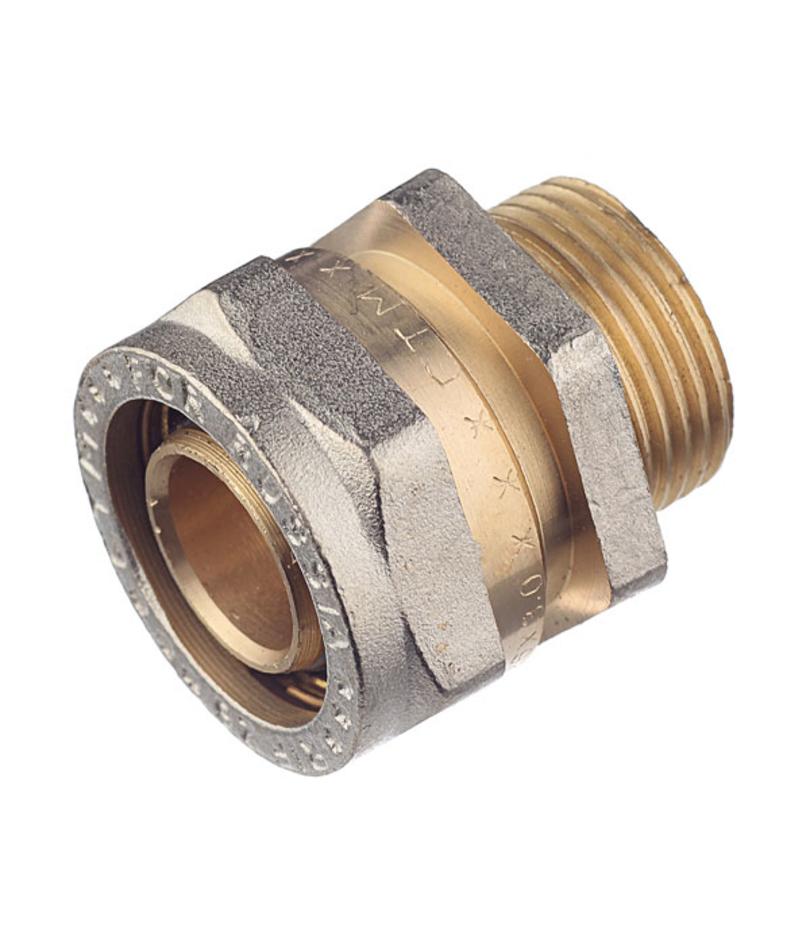 Соединитель прямой 26 обж(ц) х 3/4 НР(ш) Соединитель прямой 26 обж(ц) х 3/4 НР(ш)